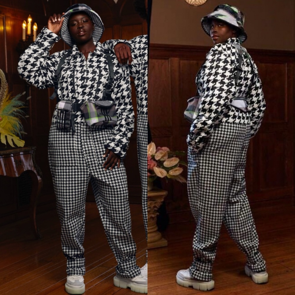 NWT Adidas Originals Ivy Park Houndstooth Jumpsuit Rare
